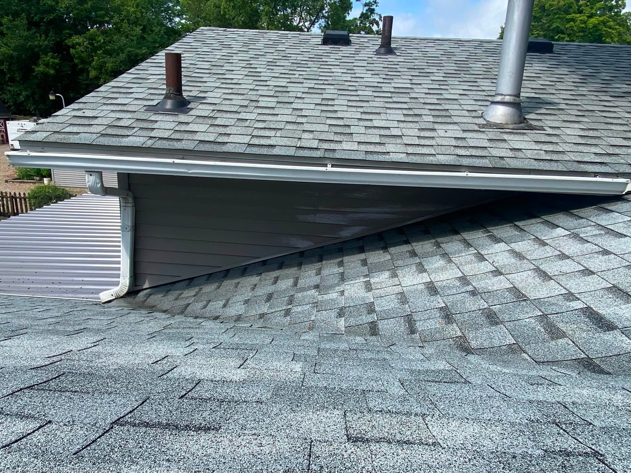 The same gutter run cleared and brightened back to white